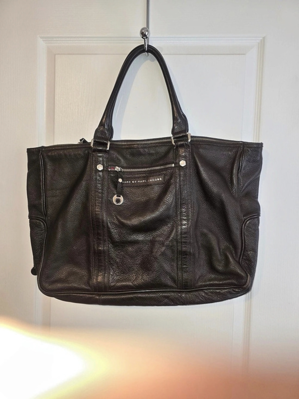 Marc by Marc Jacobs Expandable Leather Tote in Brown